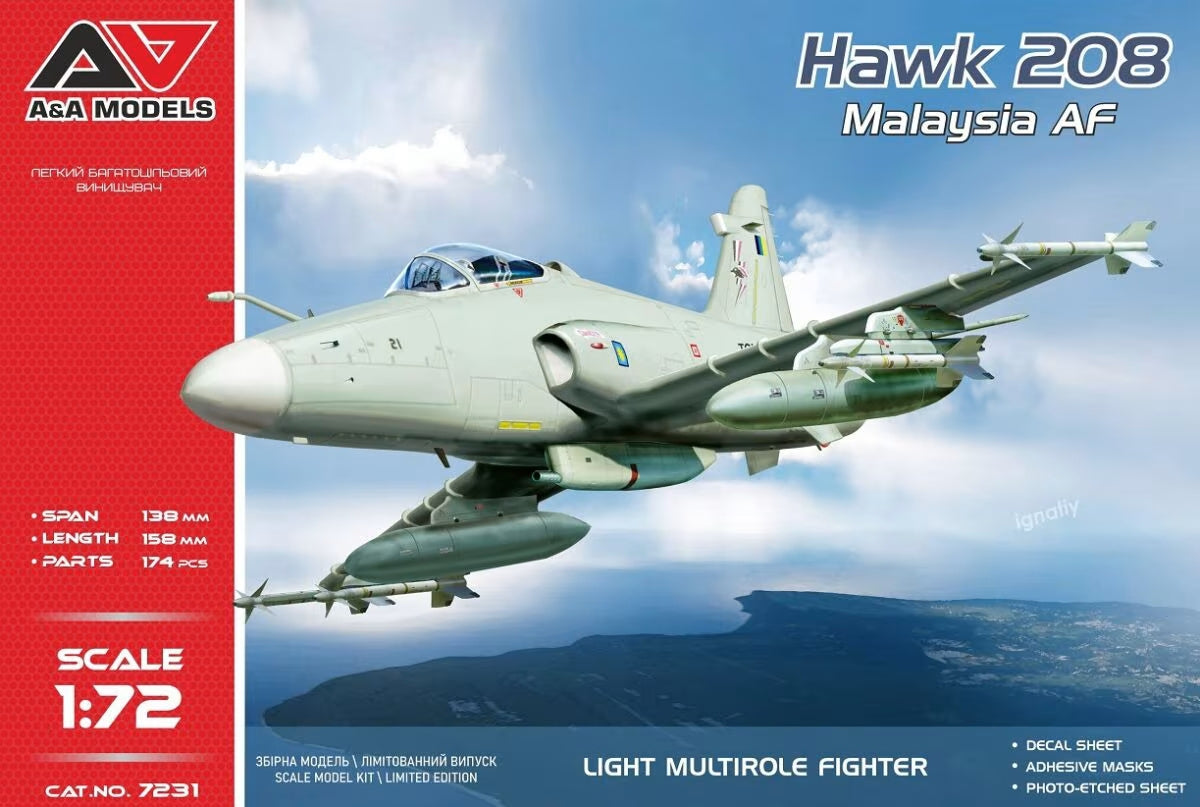 A&A Models 7231 Hawk 208 light fighter (Malyasian A.F.) 1/72