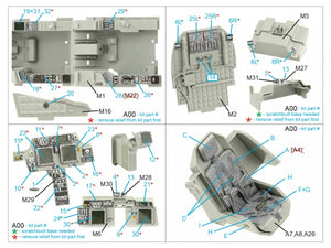 Quinta Studio QD35104 AH-64DI Saraf 3D-Printed &amp;amp; coloured Interior on decal paper (Takom) 1/35 – Bild 2