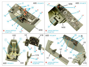 Quinta Studio QD32160 Do 335A-10 3D-Printed &amp;amp; coloured Interior on decal paper (HK models) 1/32 – zdjęcie 3