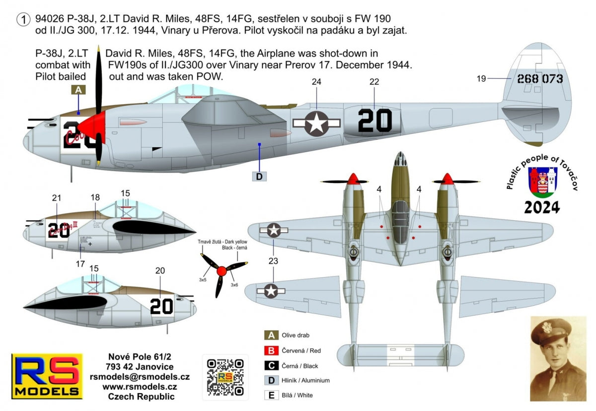 RS Models 94026 Lockheed P-38 J-15 LO - Battle over Moravia (Limited Edition) 1/72 – Bild 2