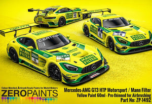 Zero Paints ZP-1492 - Mercedes-AMG GT3 HTP Motorsport / Mann Filter Yellow Paint 60 ml – immagine 2