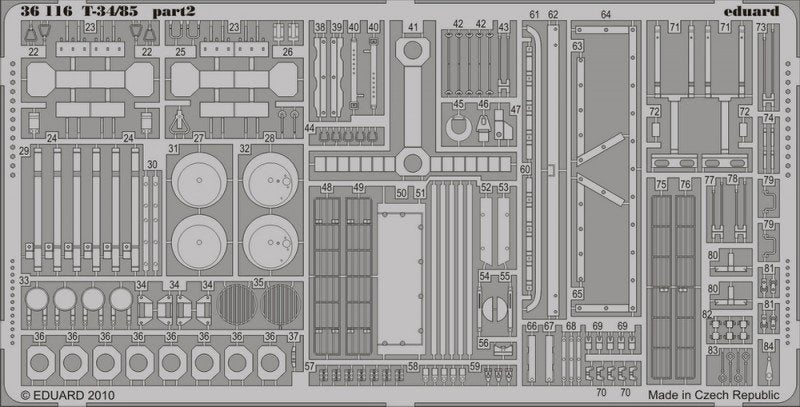 Eduard 36116 T-34/85 1/35 AFV Club – immagine 2