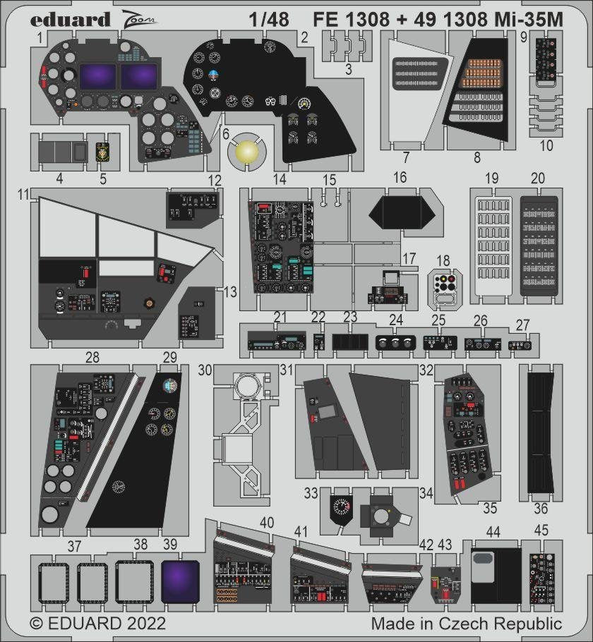 Eduard 491308 Mi-35M intérieur ZVEZDA 1/48
