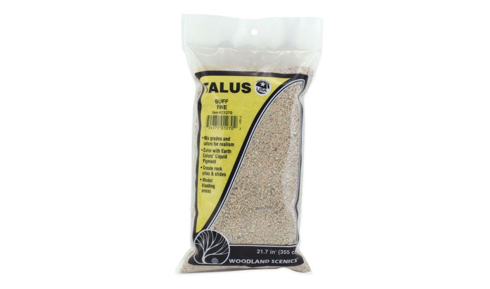 Woodland Scenics WC1270 Fine Buff Talus - kruszywo skalne drobne – immagine 2