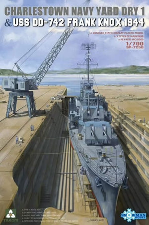 Takom SP-7058 Charlestown Navy Yard DRY 1 &amp;amp; USS DD-742 Frank Knox 1944 1/700