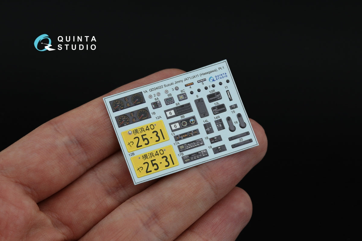 Quinta Studio QD24022 Suzuki Jimny JA71-JA11 3D-Printed coloured Interior on decal paper (Hasegawa) 1/24 – Bild 5
