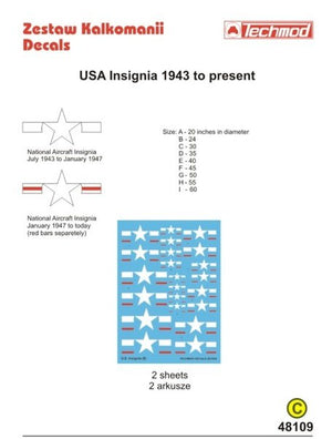 Techmod 48109 - US Insignia 1943 to Present 1/48 – immagine 2