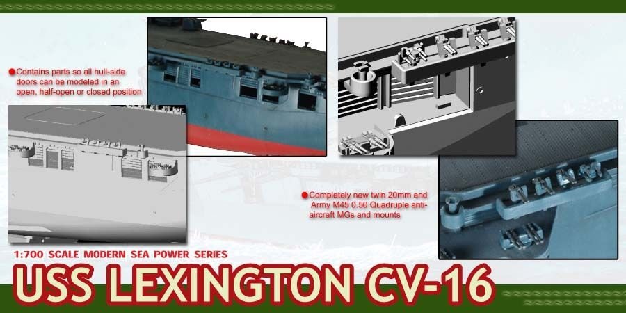 Dragon 7051 USS Lexington CV-16 1/700 – image 5