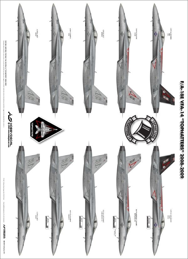 HobbyDecal AL48010V1 F/A-18E Tophatters 2008-2009 1/48 – image 3