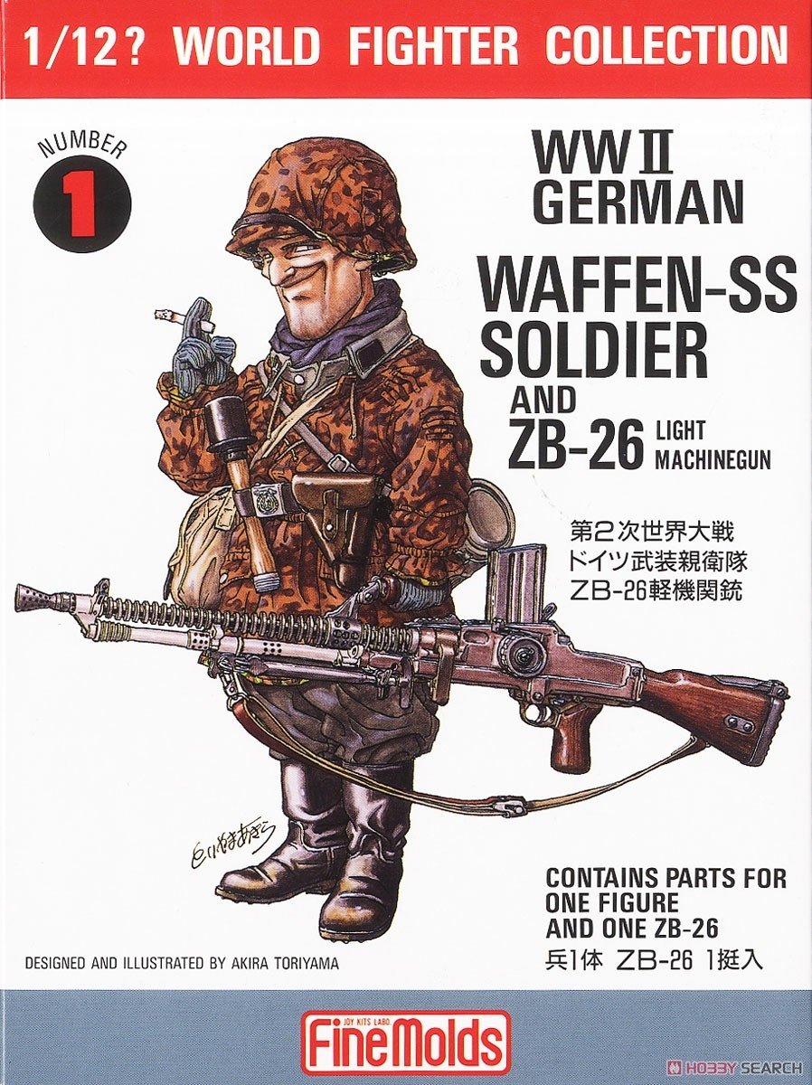 FineMolds FT1 WWII German Soldier &amp; ZB26 1/12