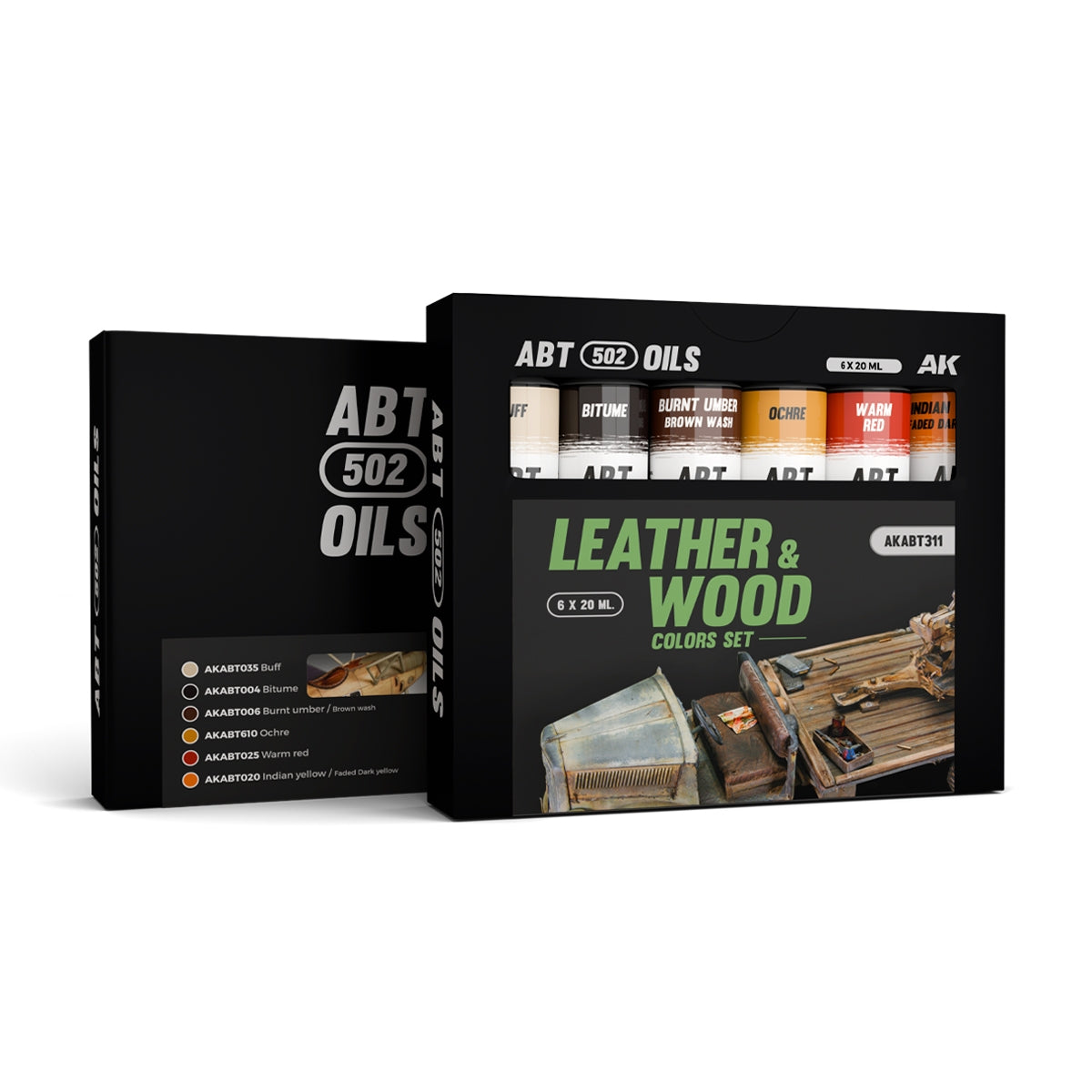 502 Abteilung ABT311 LEATHER and WOOD COLORS SET 6x20ml – image 2