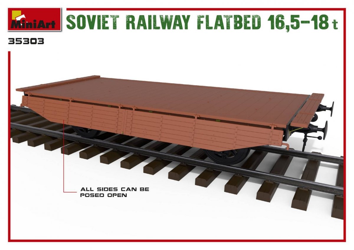 MiniArt 35303 Soviet Railway Flatbed 16,5-18t 1/35 – Bild 6