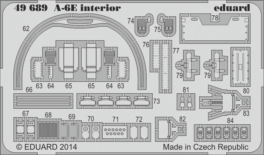 Eduard 49689 A-6E interior S. A. HOBBY BOSS 1/48 – imagen 2