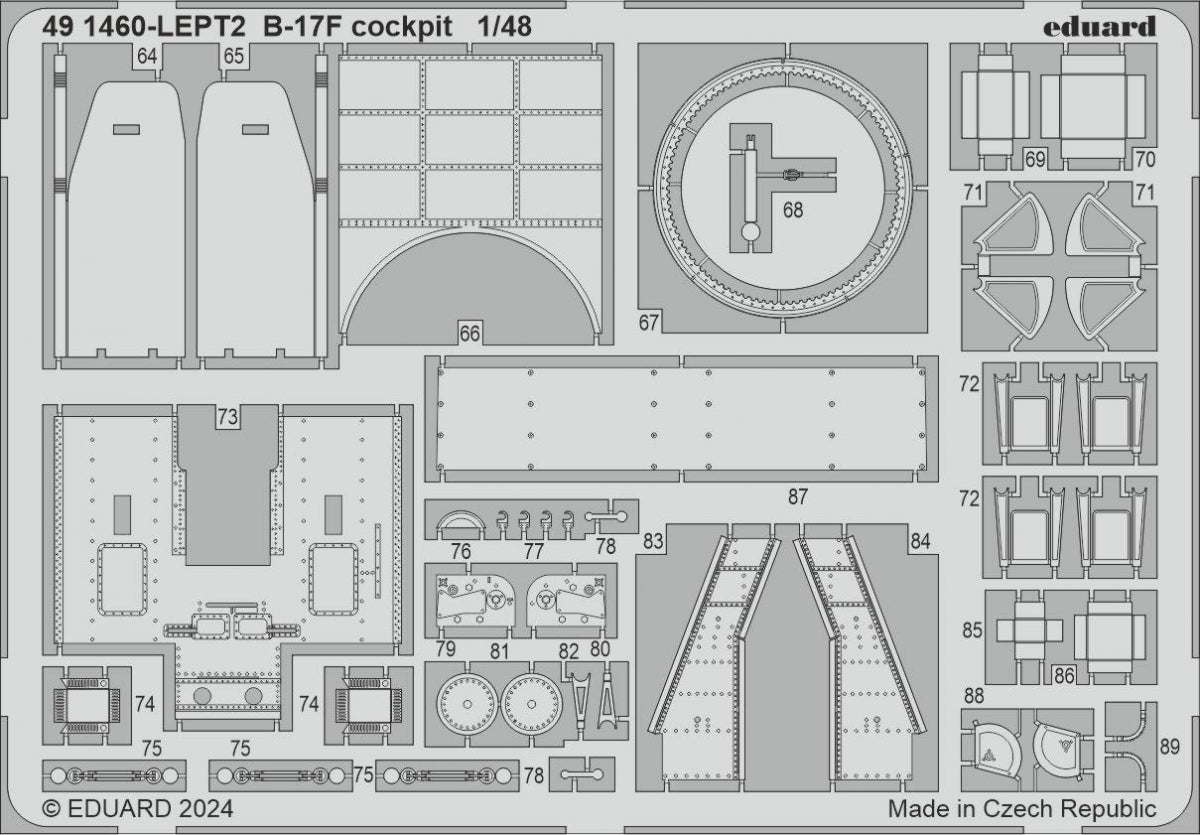 Eduard 491460 B-17F cockpit EDUARD 1/48 – zdjęcie 2