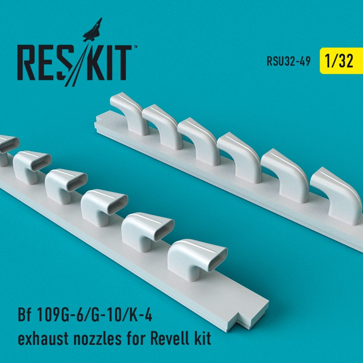 RESKIT RSU32-0049 BF-109 (G-6,G-10,K-4) EXHAUST NOZZLES FOR REVELL KIT 1/32