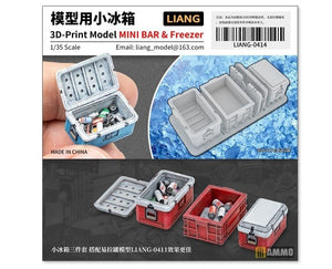 Liang 0414 3D-Print Model Mini Bar &amp;amp; Freezer 1/35 – zdjęcie 2