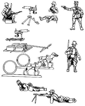 Hat 8291 WWI Belgian Heavy Weapons 1/72