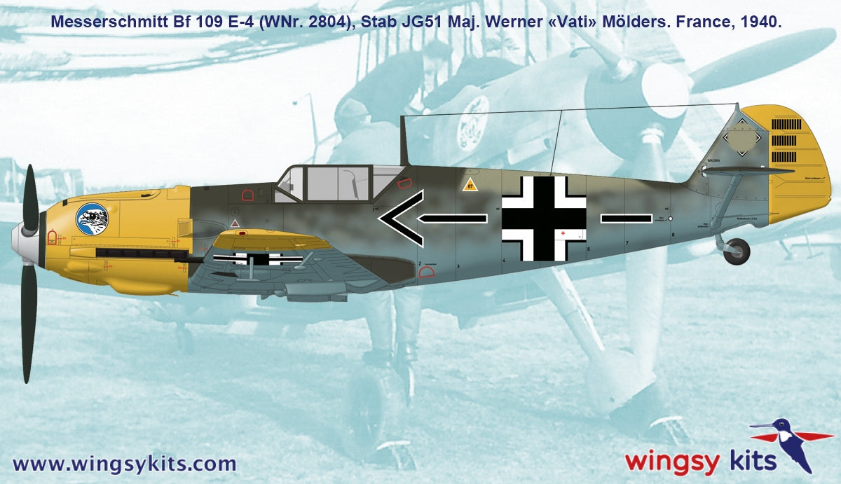 Wingsy Kits D5-10 German WWII Fighter MESSERSCHMITT Bf 109 E-4 1/48 – Bild 4