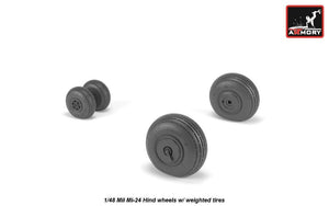 Armory Models AW48031 Mil Mi-24 Hind wheels w/ weighted tires 1/48 – Bild 3