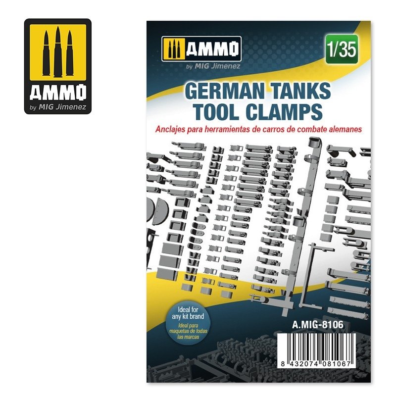 Munitions de chars allemands Mig 8106, pinces d'outillage, échelle 1/35 