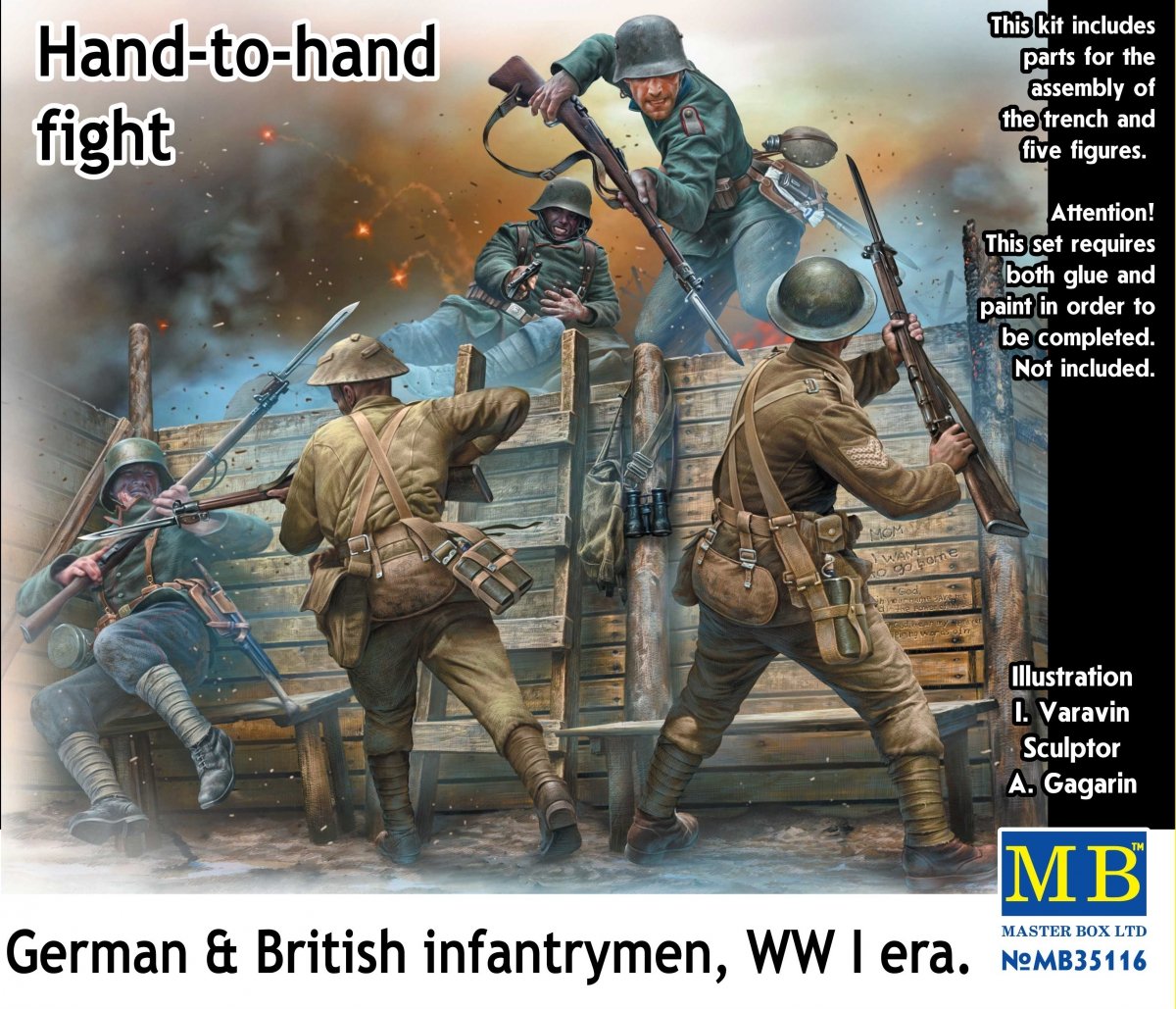 Master Box 35116 Hand-to-hand fight German &amp;amp; British infantrymen WW I era