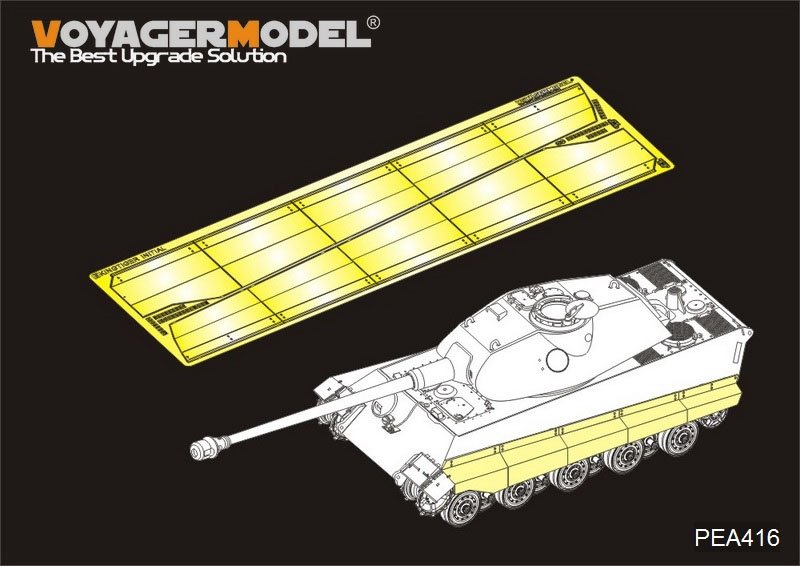 Maquette Voyager PEA416, carénages initiaux du King Tiger allemand de la Seconde Guerre mondiale (pour TAKOM 2096), échelle 1/35