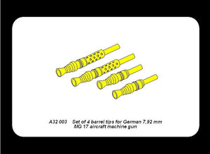 Aber A32003 Set of 4 barrels tips for German 7,92 mm MG 17 aircraft machine guns 1/32 – imagen 4