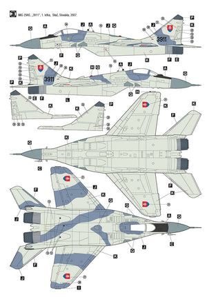 Hobby 2000 48024 MiG-29 Czech &amp;amp; Slovak Air Force ( ACADEMY + CARTOGRAF + MASK ) 1/48 – immagine 4