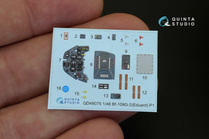 Quinta Studio QD48075 Bf-109G-2 3D-Printed &amp;amp; colored Interior on decal paper (for Eduard kit) 1/48 – image 2