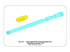 Aber 35L-311 122 mm Barrel for Soviet Howitzer D-30 1/35