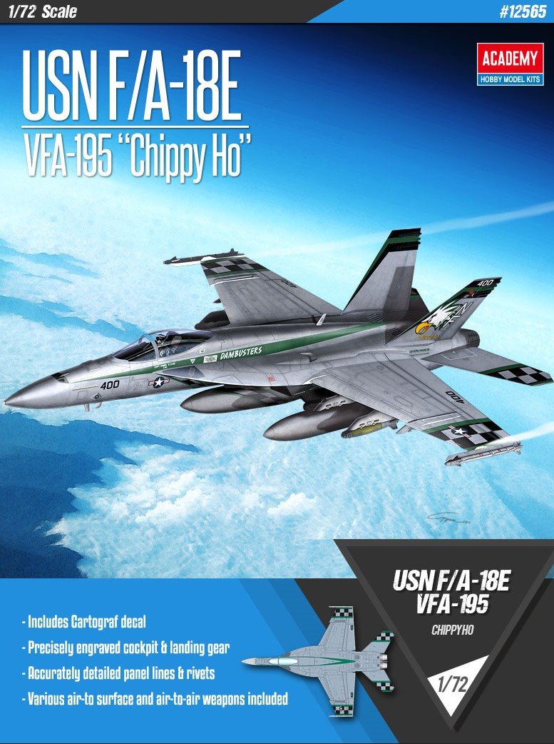 Academy 12565 USN F/A-18E VFA-195 &amp;quot;Chippy Ho&amp;quot; 1/72