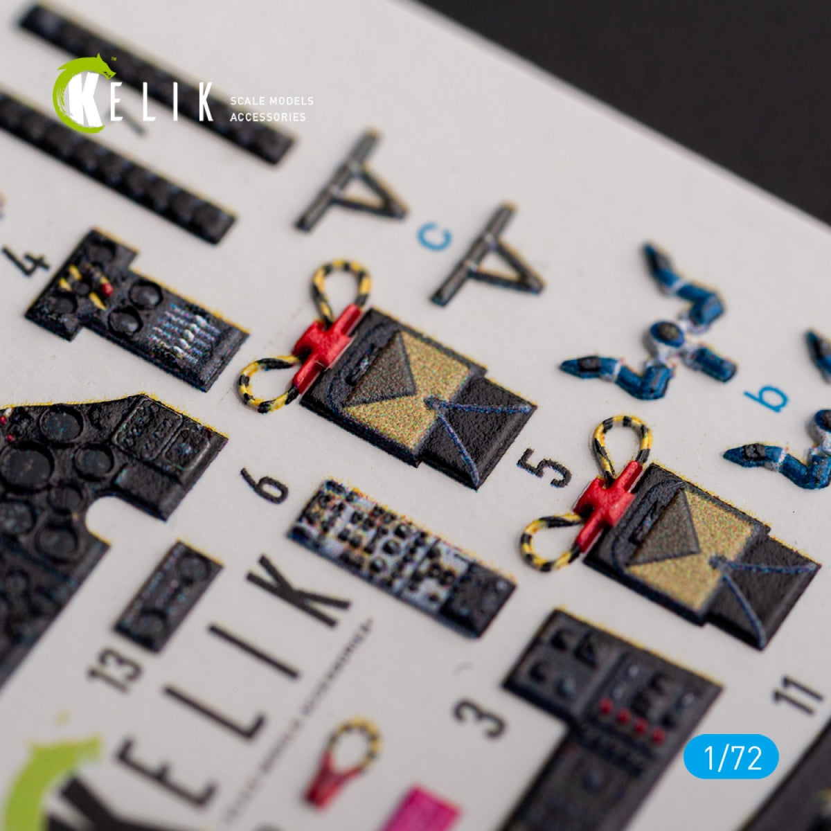 KELIK K72135 AVRO VULCAN B.2 Front cockpit - interior 3D decals for Airfix kit 1/72 – Bild 4