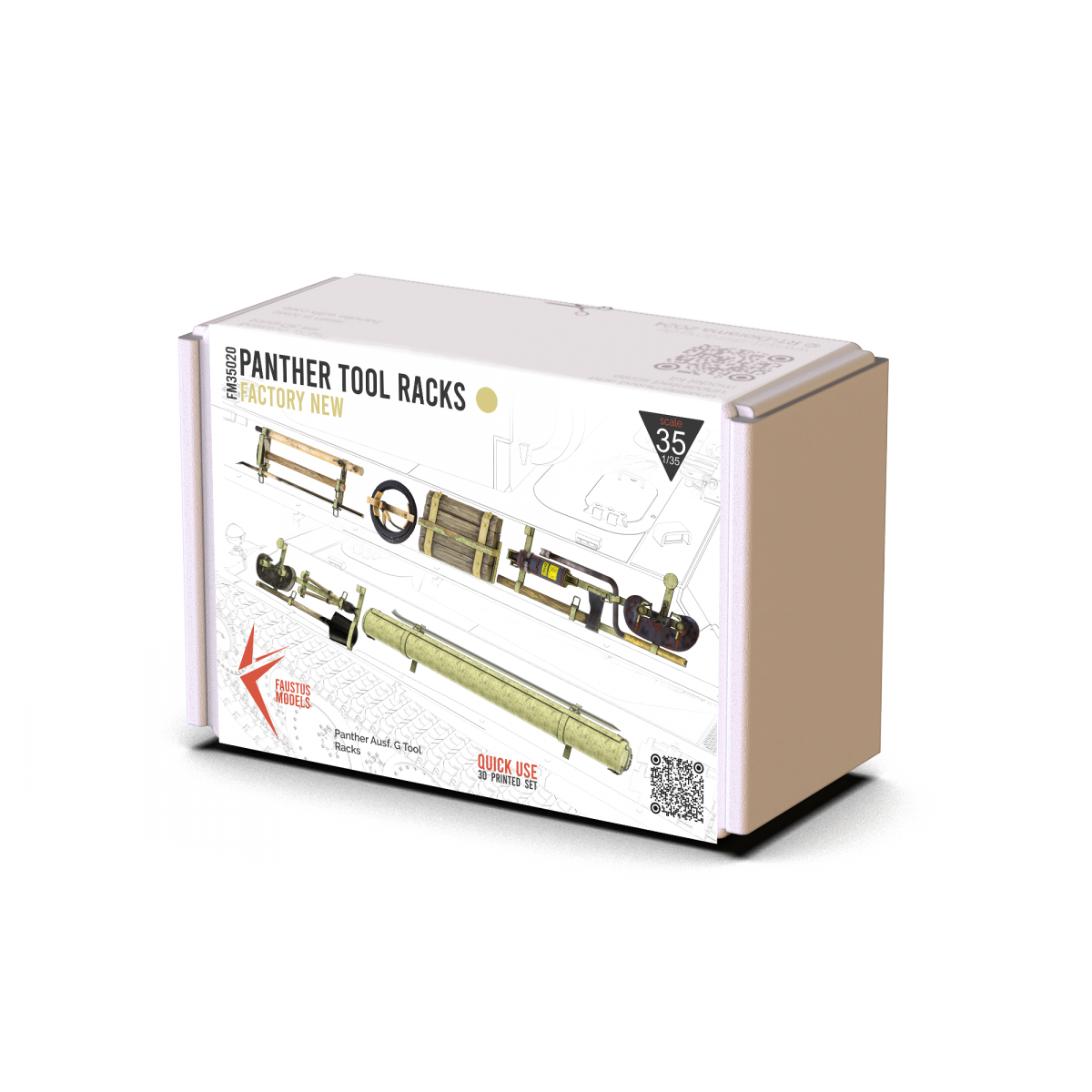 Faustus Models FM35020 Panther Tool Racks (Factory new) 1/35