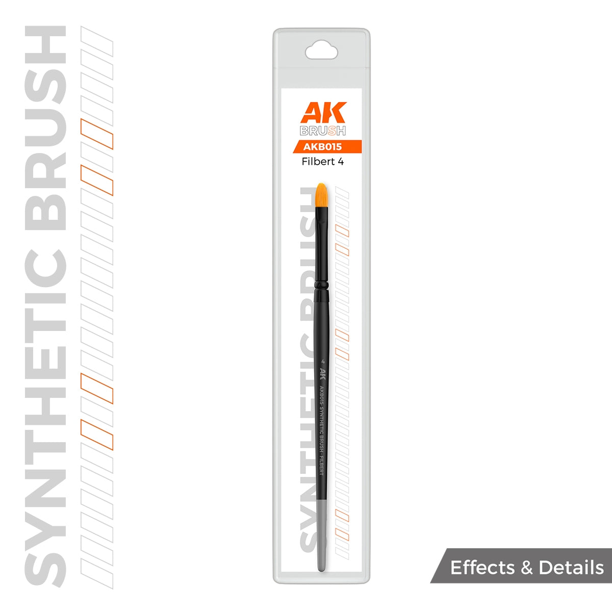 AK Interactive AKB015 AK SYNTHETIC BRUSH – FILBERT 4 – zdjęcie 2