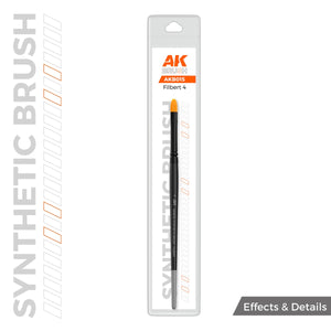 AK Interactive AKB015 AK SYNTHETIC BRUSH – FILBERT 4 – zdjęcie 2