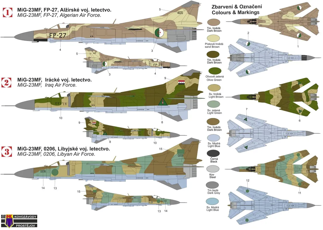 Kovozavody Prostejov KPM0309 MiG-23MF „Arabian Floggers“ 1/72 – Bild 2