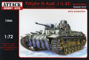Attack 72884 PzKpfw III Ausf. J(L 42) Winterketten. Russian front. Early production 1/72