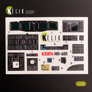 KELIK K35014 MH-60R interior 3D decals for Kitty Hawk kit 1/35