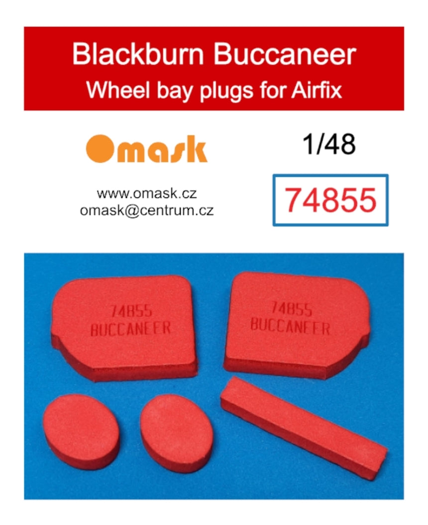 Omask 74855 Bouchons de puits de train d&amp;#39;atterrissage Blackburn Buccaneer (pour Airfix) 1/48