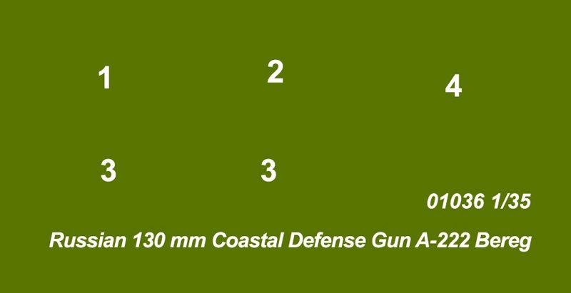 Trumpeter 01036 Russian 130mm Coastal Defense Gun A-222 Bereg 1/35 – immagine 4
