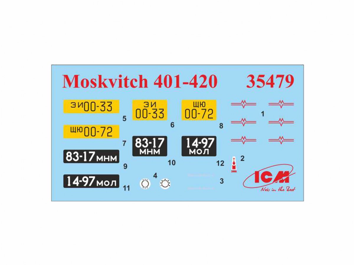 ICM 35479 Moskvitch-401-420 Saloon 1/35 – immagine 8