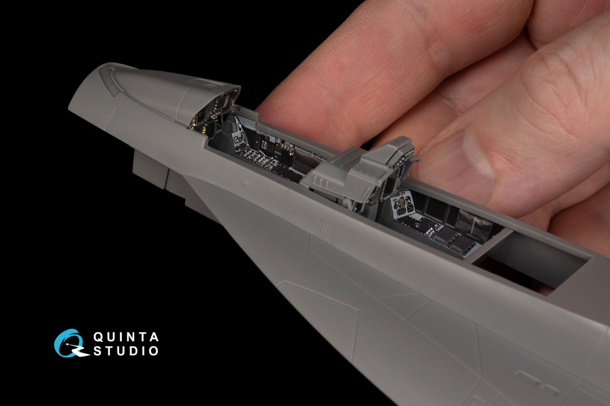 Quinta Studio QD48243 F/A-18F late / EA-18G 3D-Printed &amp;amp; coloured Interior on decal paper ( Meng ) 1/48 – immagine 4