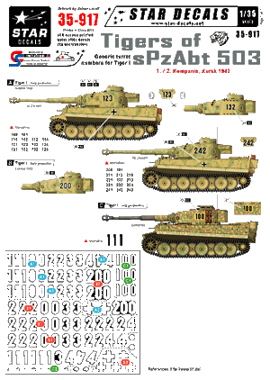 Star Decals 35-917 Tigres du sPzAbt 503 2 1/35