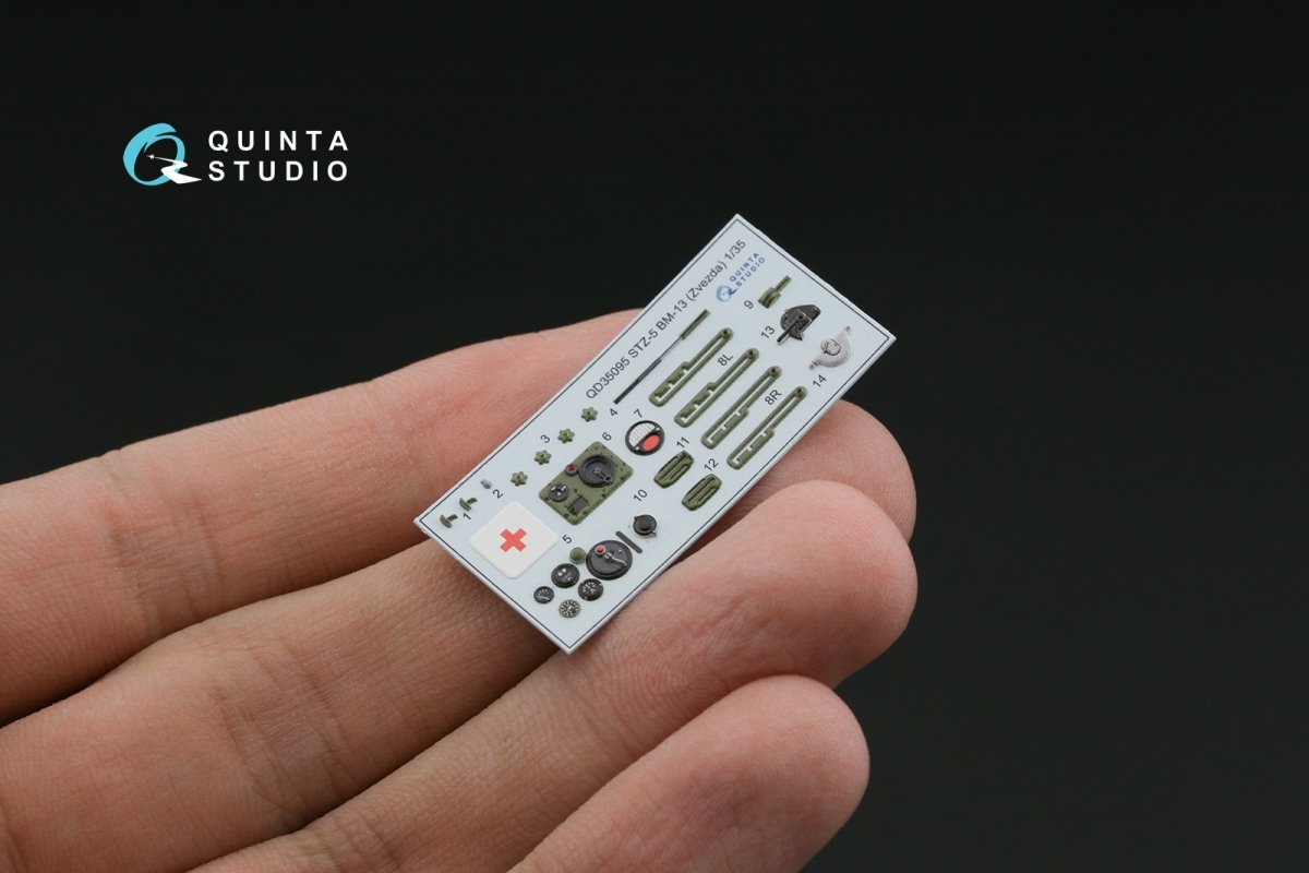 Quinta Studio QD35095 STZ-5 BM-13 3D-Printed &amp;amp; coloured Interior on decal paper (Zvezda) 1/35 – immagine 12