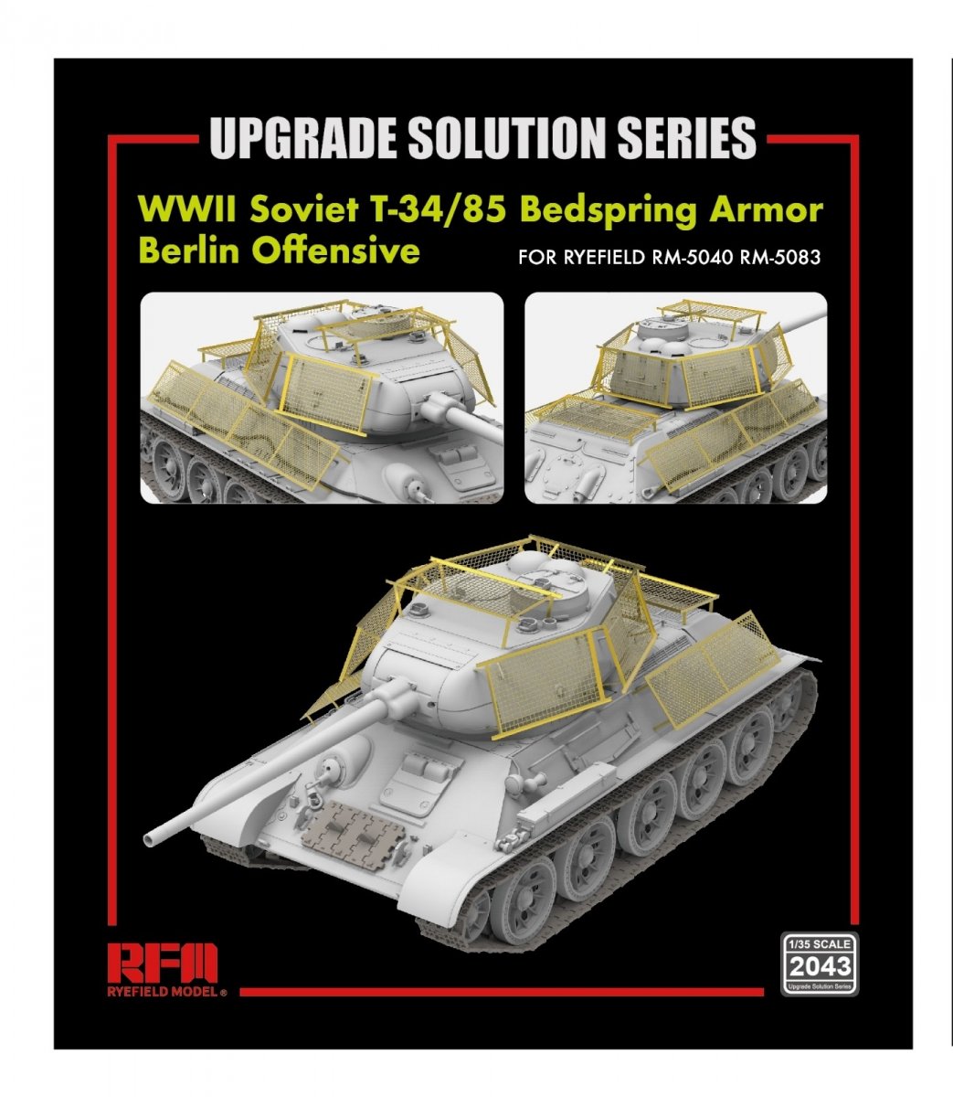 Rye Field Model 2043 T-34/85 Bedspring Armor (Berlin Offensive) for 5083 1/35