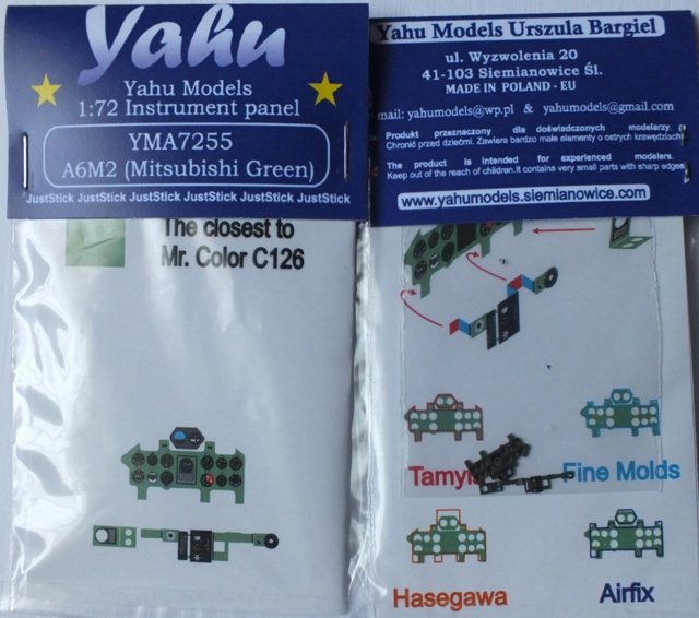 Yahu YMA7255 A6M2 Mitsubishi Green (Tamiya / Airfix / Hasegawa / FM) 1/72