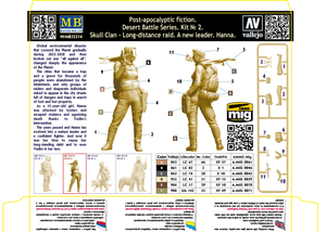 Master Box 35214 Pоst-apocalyptic fiction. Desert Battle Series. Skull Clan - Long distance raid. Kit No.2 A new leader. Hanna 1/35 – immagine 3