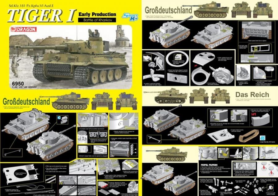 Dragon 6950 Tiger I Early Production Battle of Kharkov 1/35 – immagine 2