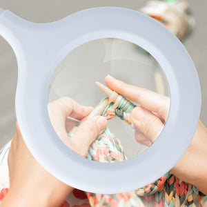 Lightcraft LC8080USB-EU Compact LED Desk Magnifier Lamp / Kompaktowa Biurkowa Lampka Powiększająca LED – immagine 4
