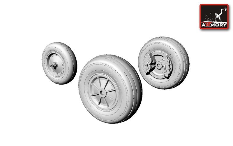 Armory Models AW72304 T-28 Trojan wheels 1/72 – imagen 3